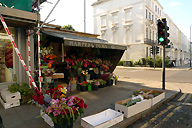 A flower shop at Notting hill, London