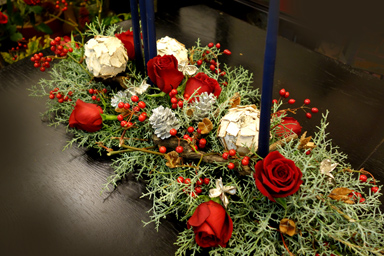 Centerpiece - Christmas candle arrangement